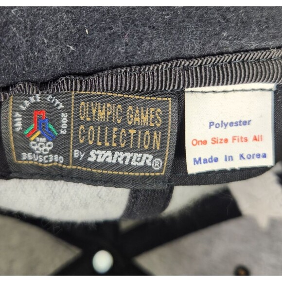 VTG Starter Salt Lake City 2002 Winter Olympic Games Fuzzy Hat Black Ear Flaps - Picture 11 of 11